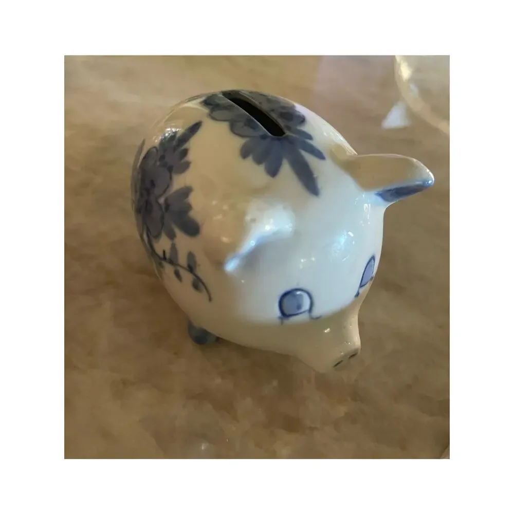 pig bank blue delft
